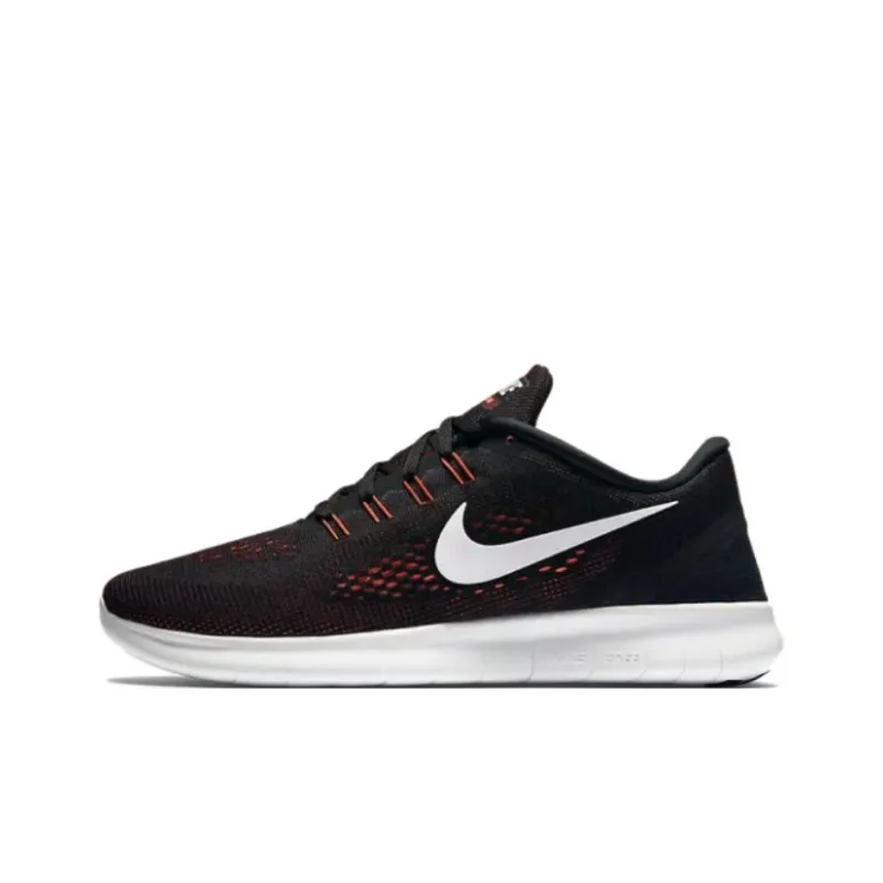 Nike Free Run Black/Off White Total Crimson Night Maroon-0