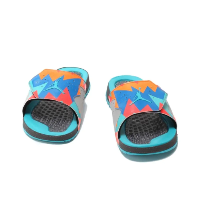 JORDAN Hydro 7 Retro Slide 'Dark Grey Blue Turquoise'-3