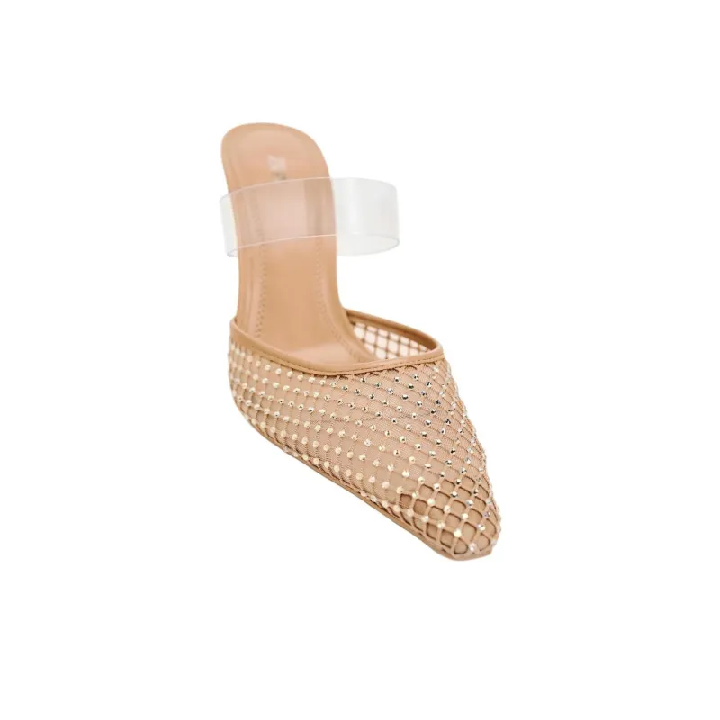ZARA Wrap toe Slippers Women's Brown-2