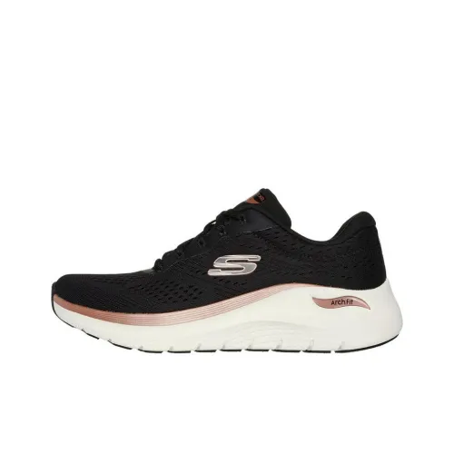 Skechers ARCH FIT 2.0 Running Shoes Women's Low-Top Black/Gold