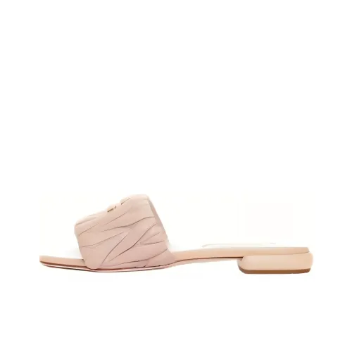 MIU MIU Slide Slippers Women's Light Pink