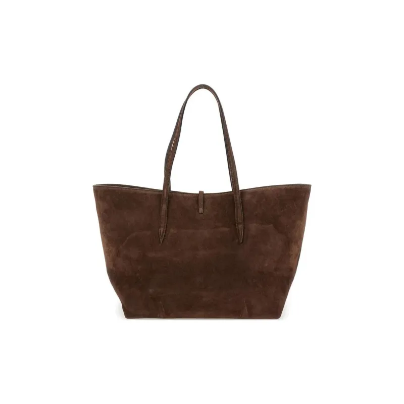 Little Liffner Cow Suede Tote Bag Shopping Bag Handbag Shoulder Bag Women's Brown-3