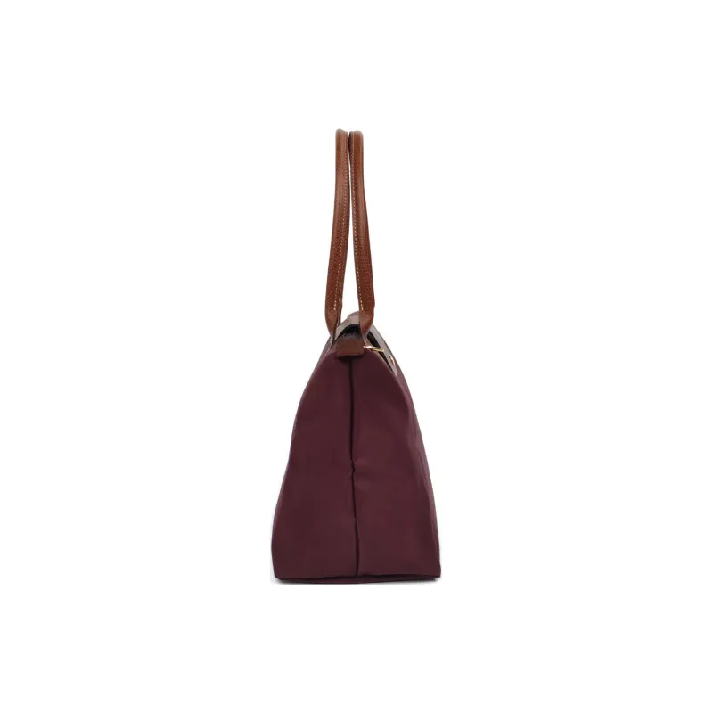 LONGCHAMP Le Pliage Recycled Polyamide With Canvas Shoulder Bag Medium Size Women's Burgundy-2