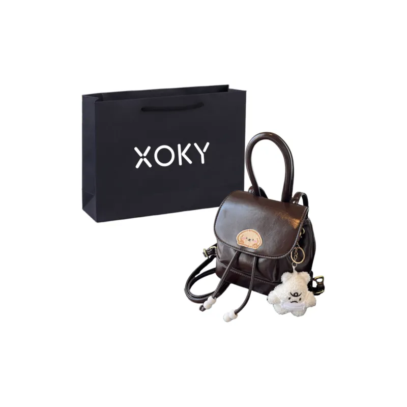 XOKY PU Backpack Trumpets Women's Black/Coffee/Brown-1