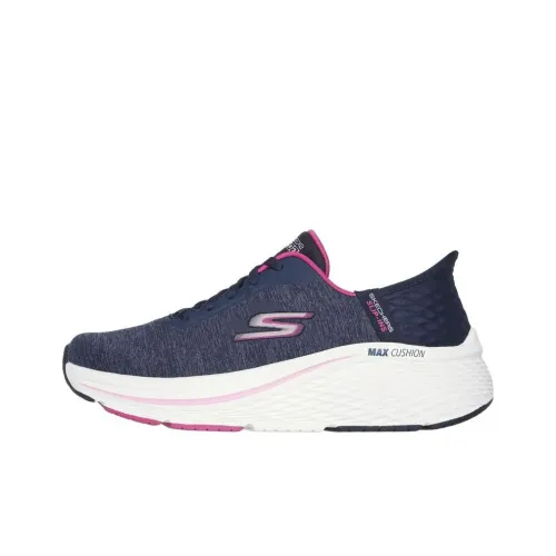 Skechers Max Cushioning Non slip Lightweight Low Top Casual Running Shoes Women's Dark Blue