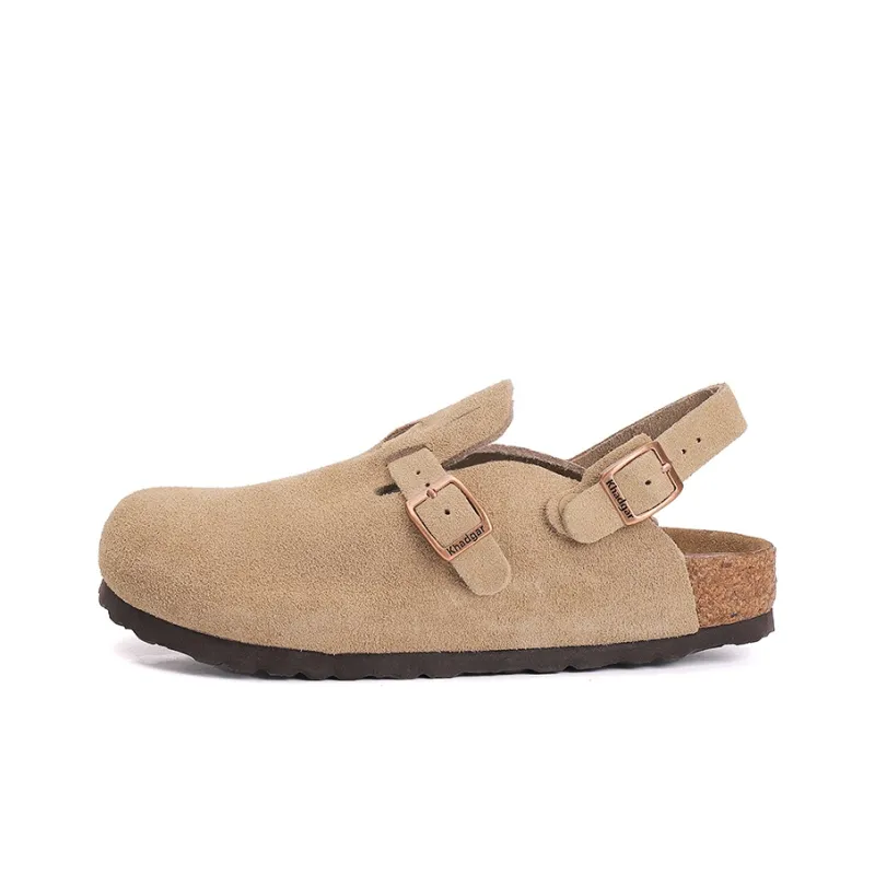 Khadgar Mules Slip on Shoes With Partial Coverage, Reversible, Birkenstock, Cork Soft Sole Closed Toe Slippers Unisex-12