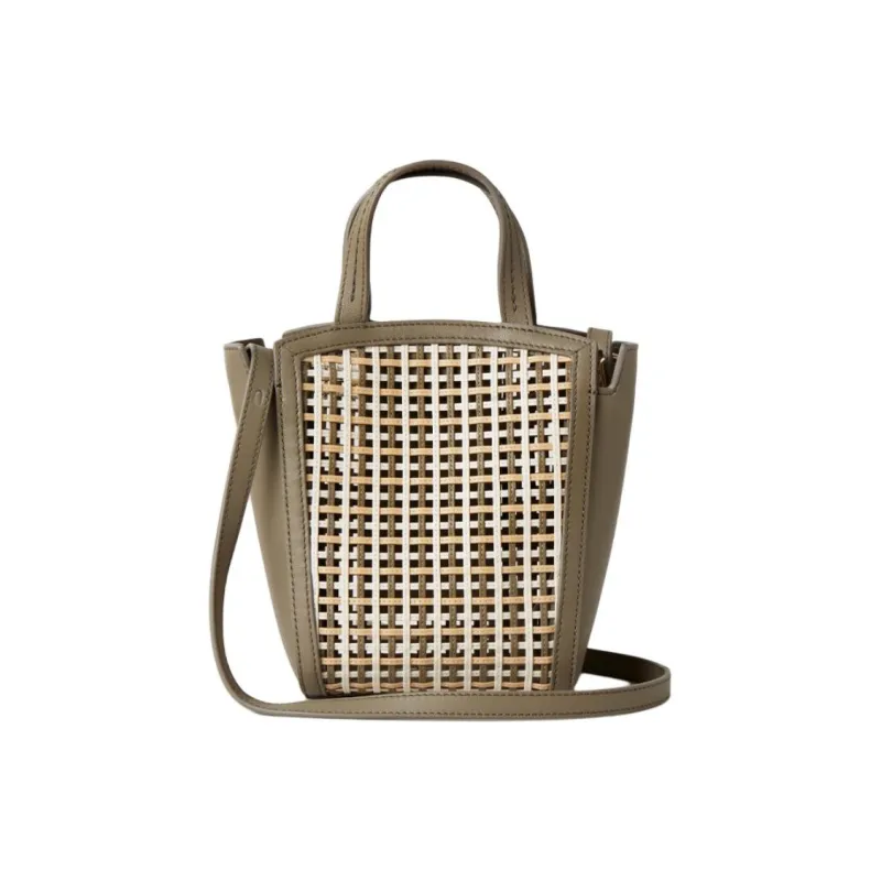 Mulberry Leather Tote Bag Shopping Bag Shoulder Bag Crossbody Bag Handbag Mini Women's Linen Green-2