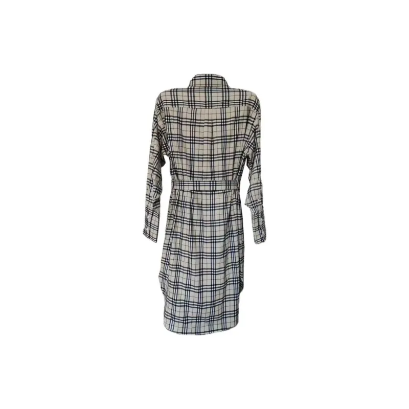 Burberry Long Sleeved Dresses Women's Gray-1