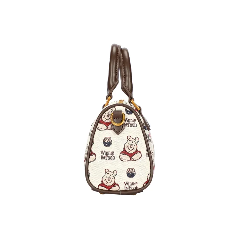 Disney Winnie The Pooh Series PU Stitched Canvas Bag, Shoulder Bag, Handbag Regular Women's Ecru-7