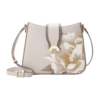 Ancient Yi Xi Cow Leather Chinese Fashion Trend Handbag Crossbody Bag Women's Orchid Red
