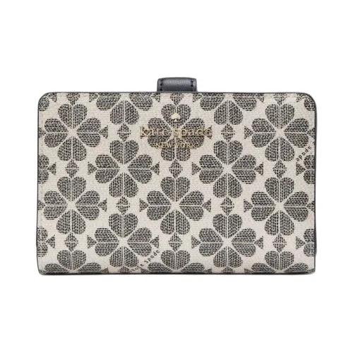 Kate Spade PVC Wallet Medium Size Women's Black & Multicolor