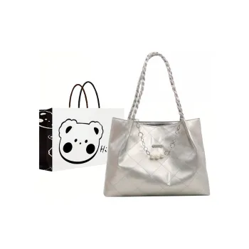 NX DOUGHNUT PU Tote Bag Shopping Bag Shoulder Bags Regular Women's Black/White/Silver/Pink