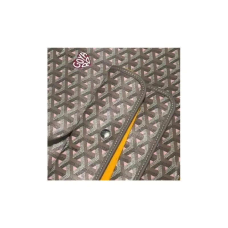 GOYARD Canvas With Leather Tote Bag Shopping Bag Handbag Small Size Unisex Khaki-1
