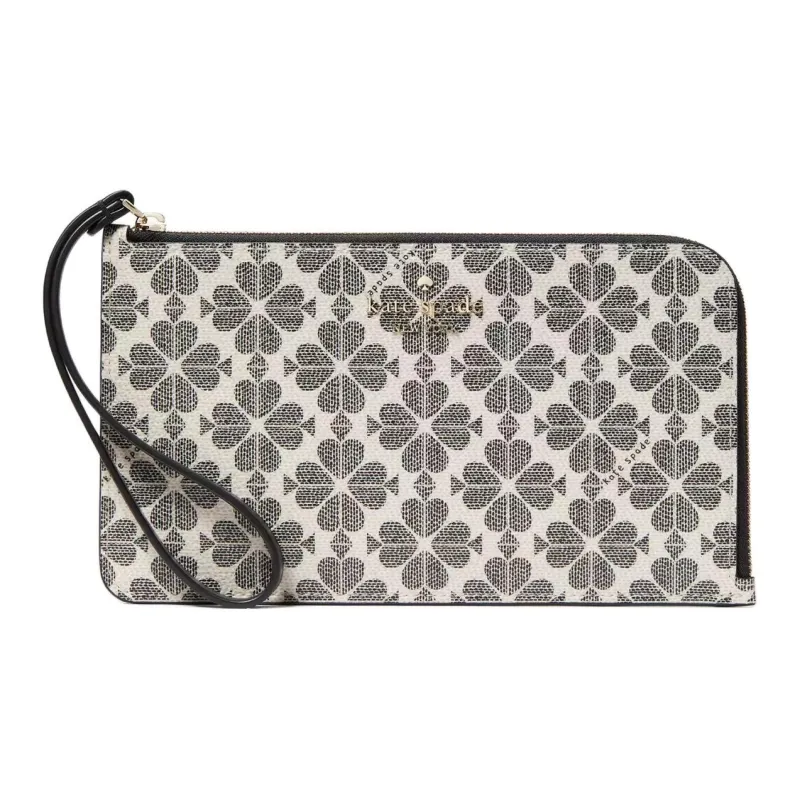 Kate Spade Lucyspade Flower Shovel With PVC Handle Clutch Medium Size Women's Black Multicolor-0
