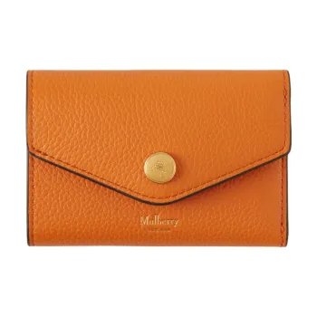 Mulberry Grained Leather Wallet Small Size Women's Sunset Yellow