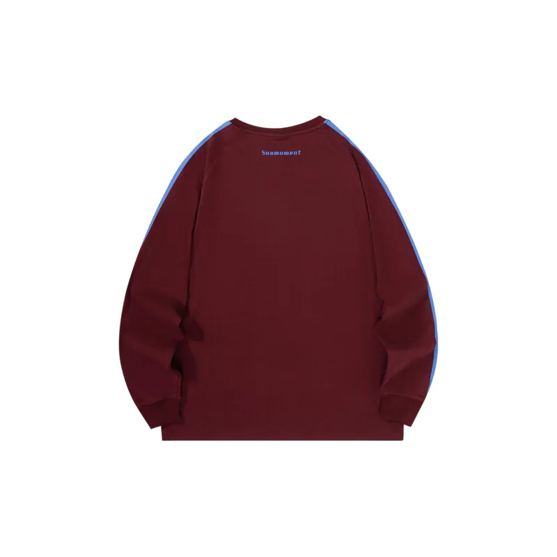 Suamoment Spring Fall American Casual Couple Long Sleeved Top Unisex-6