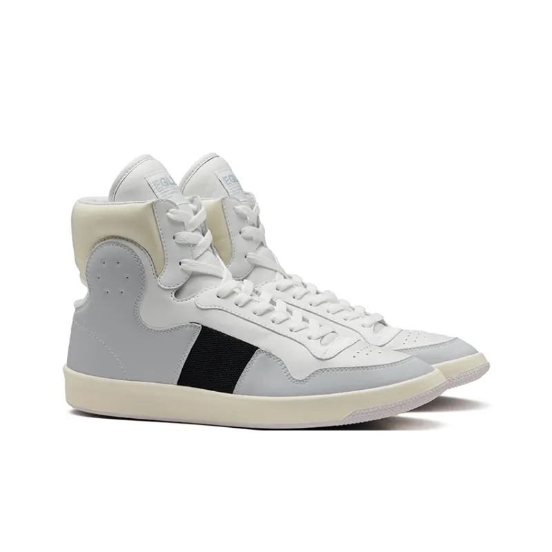 EQLZ EQUALIZER 1970 Lightweight High Top Vintage Basketball Shoes Unisex Mixed Ash Gray-2