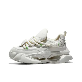 BOIGEMES Chunky Sneakers Unisex Low-Top White