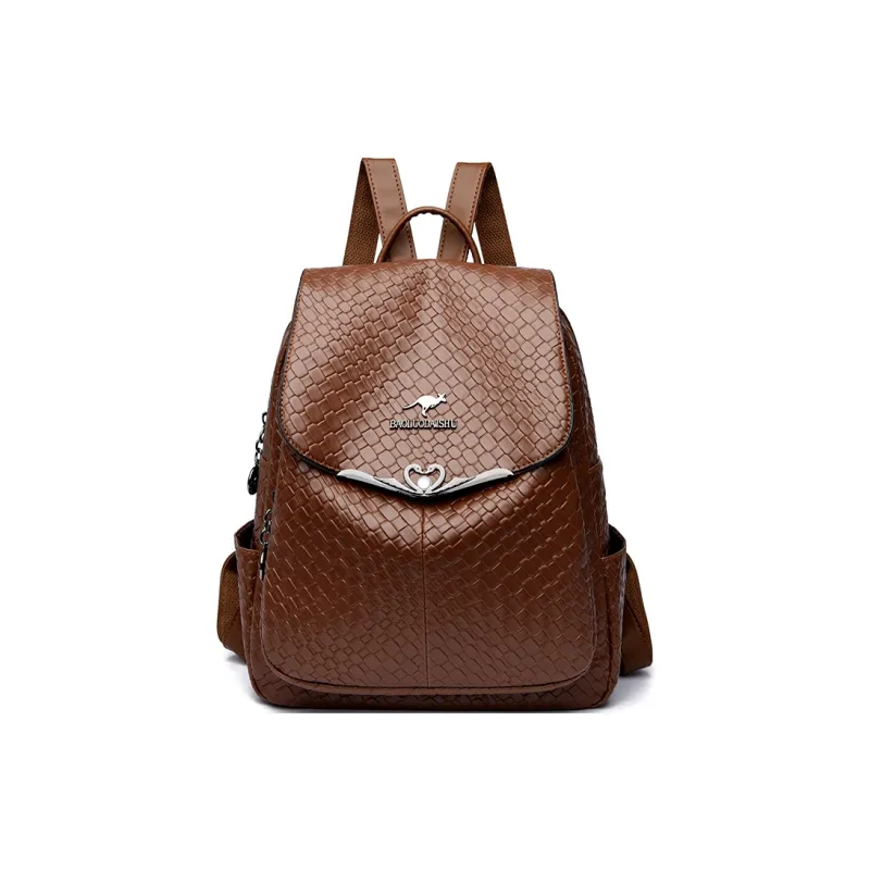 BAODIDAISHU PU Handbag Shoulder Bag Backpack Regular Women's Black/Brown-5