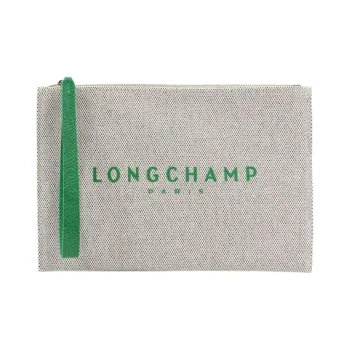 LONGCHAMP Logo Printed Zipped Clutch Bag