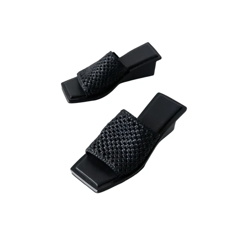 ST. AGNI Slide Slippers 5cm Women's Black-2