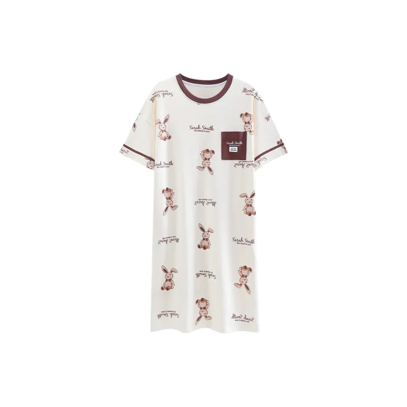 FENTENGCARE Nightgown Women's Apricot-0