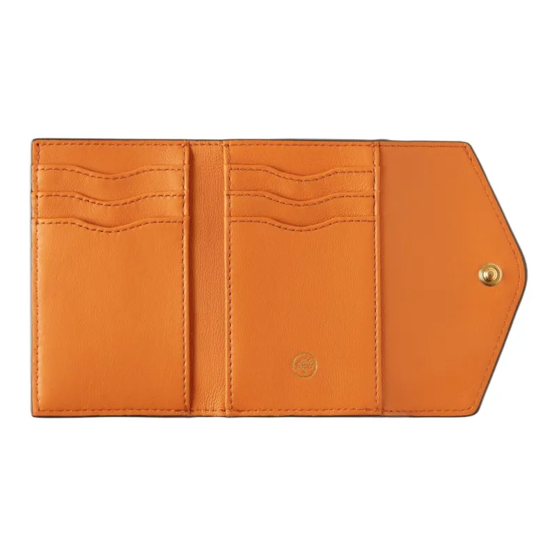 Mulberry Grained Leather Wallet Small Size Women's Sunset Yellow-1