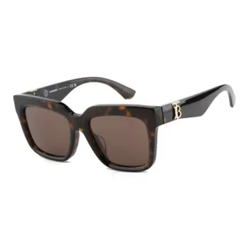 Burberry Plate Frame Square Sunglasses Unisex Tortoiseshell