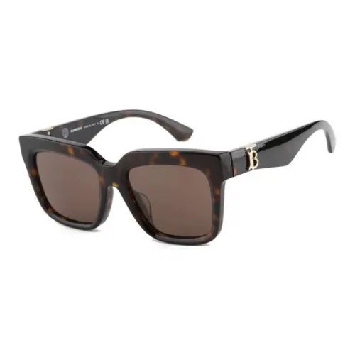 Burberry Plate Frame Square Sunglasses Unisex Tortoiseshell