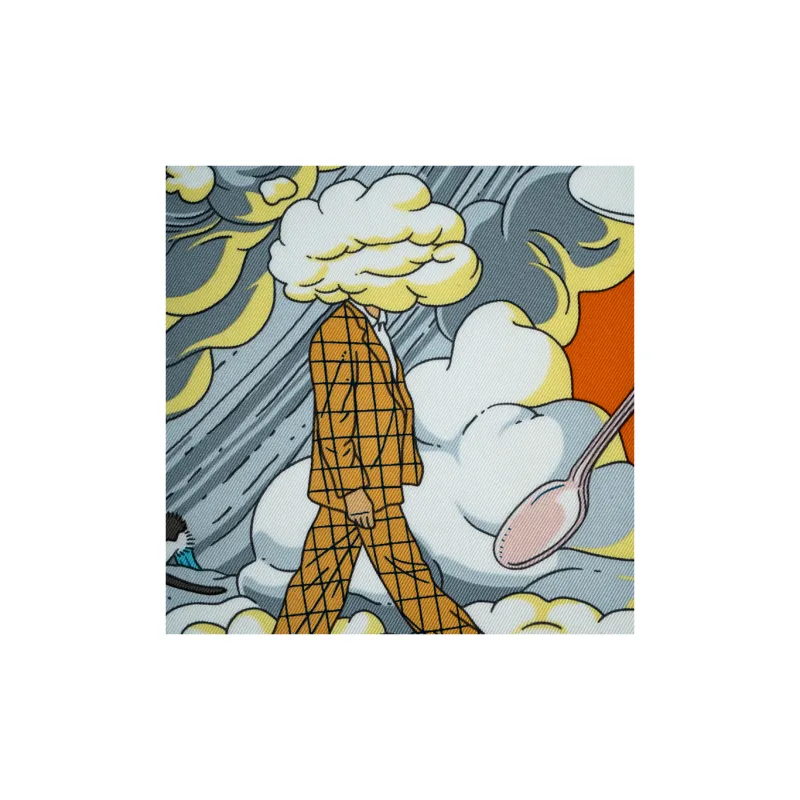 HERMES Sur Mon Nuage Silk Scarves Women's-2