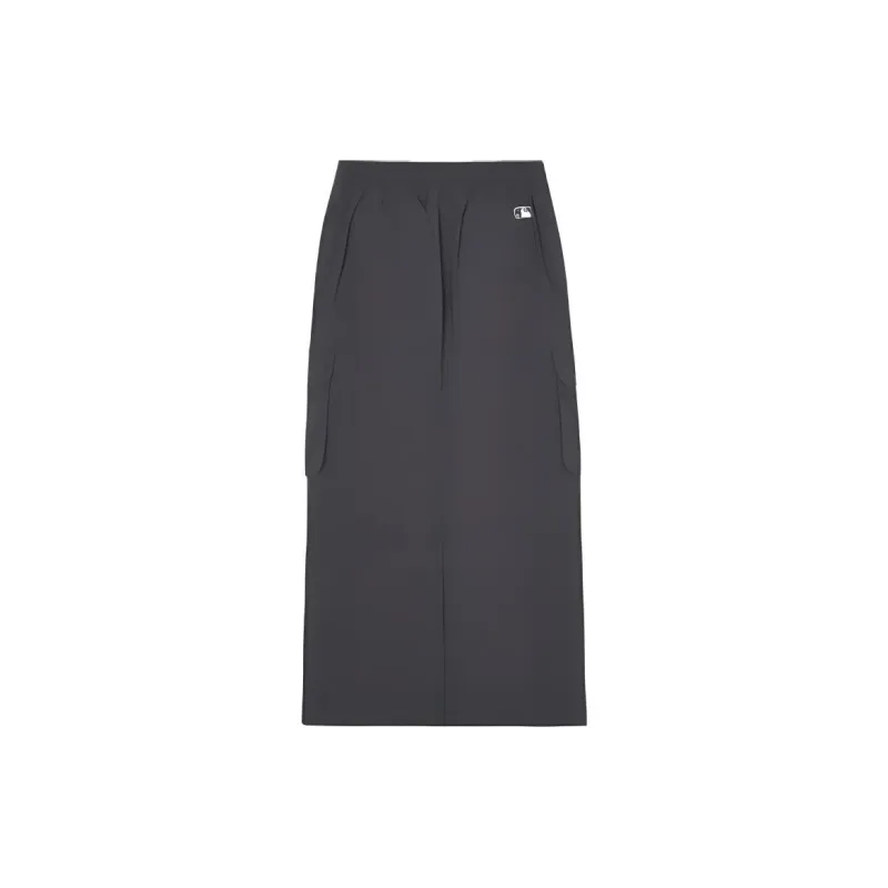 MLB New York Yankees Casual Long Skirt Women's Charcoal Gray-1