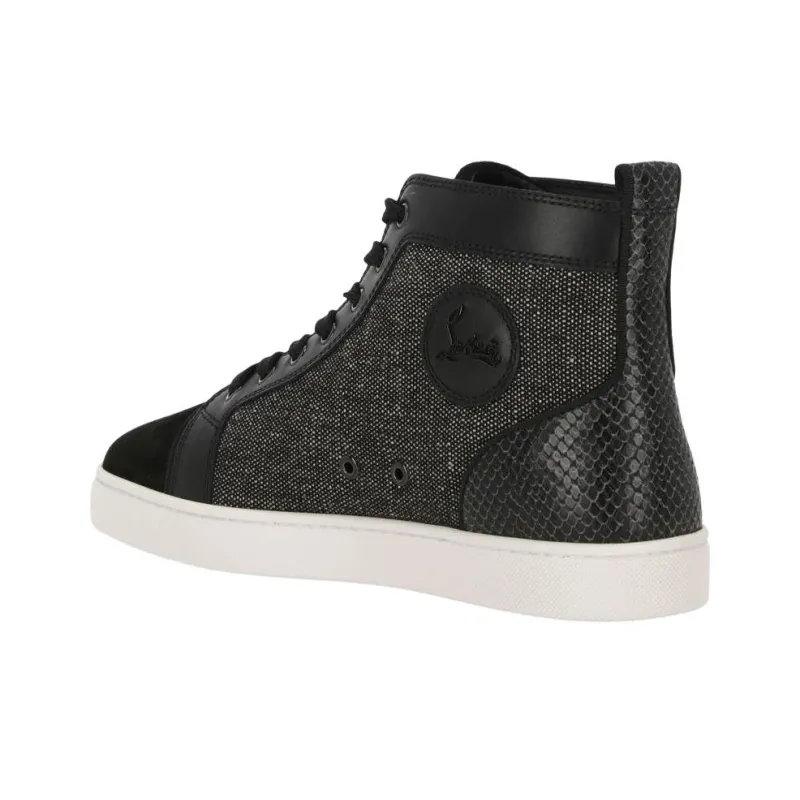CL LUBOTING High Top Skateboard Shoes Men's Black-3