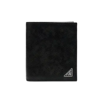 PRADA Leather Wallet Men's Black