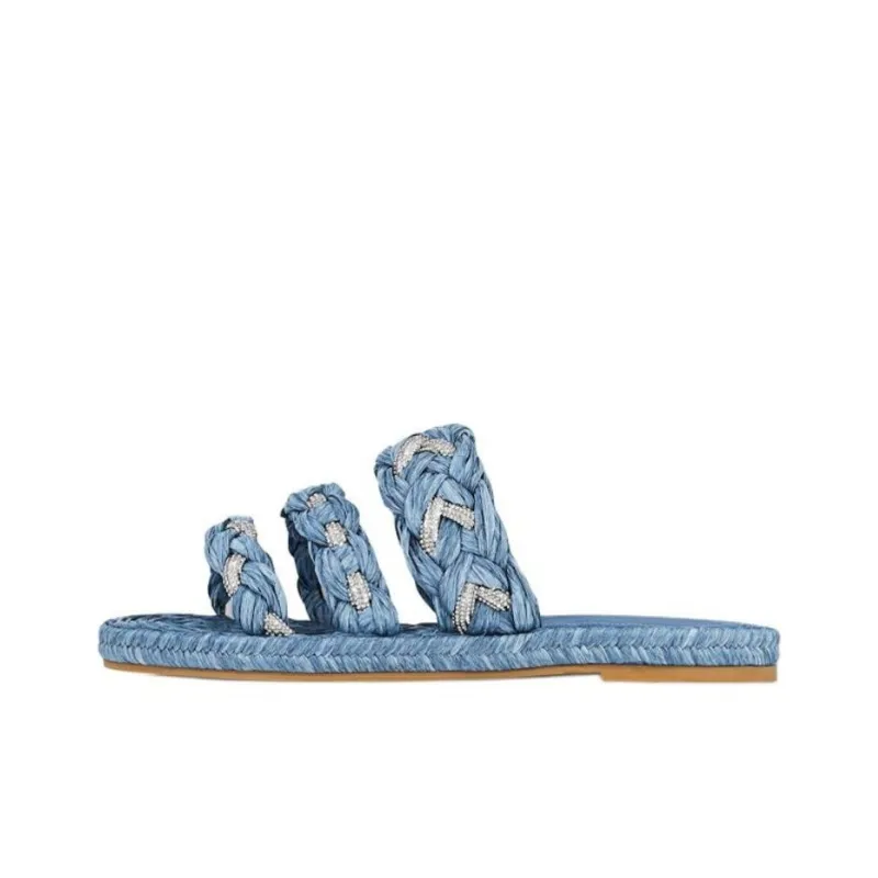 AQUAZZURA Slide Slippers Women's Blue-0