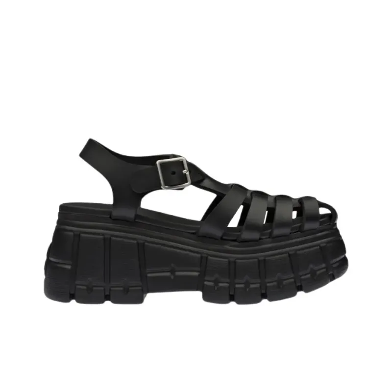 MIU MIU Flatform Caged Sandals-1