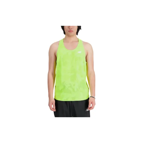 New Balance Tank Tops Men Neon Green