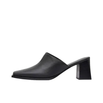 ST. AGNI Closed Toe Slippers 7cm Women's Black