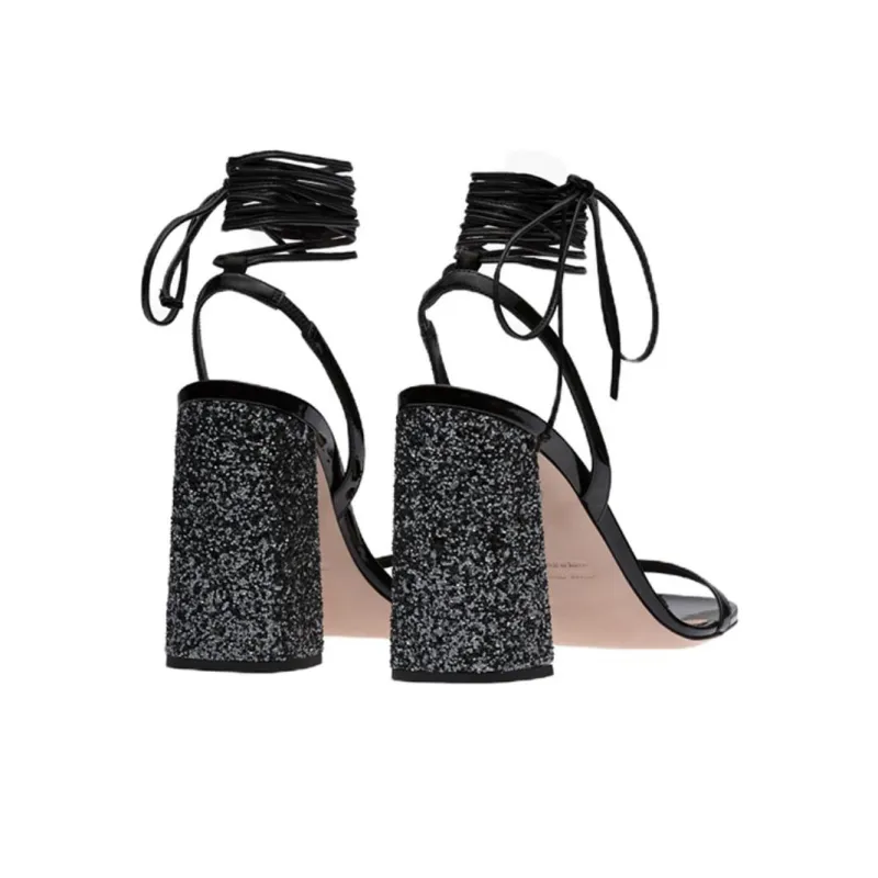 MIU MIU One Strap Sandals Women's Black-3
