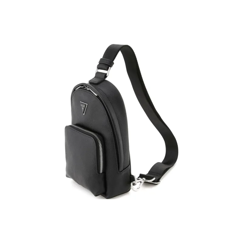 GUESS Polyurethane Sling Bag Mini Men's Black-1
