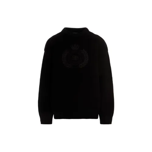 Balenciaga BB Laurel Crown Logo Crewneck Knitted Sweater 