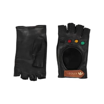 GUCCI X Adidas Fingerless Leather Gloves
