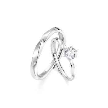 KADER 925 Sterling Silver Rings Unisex Silver White