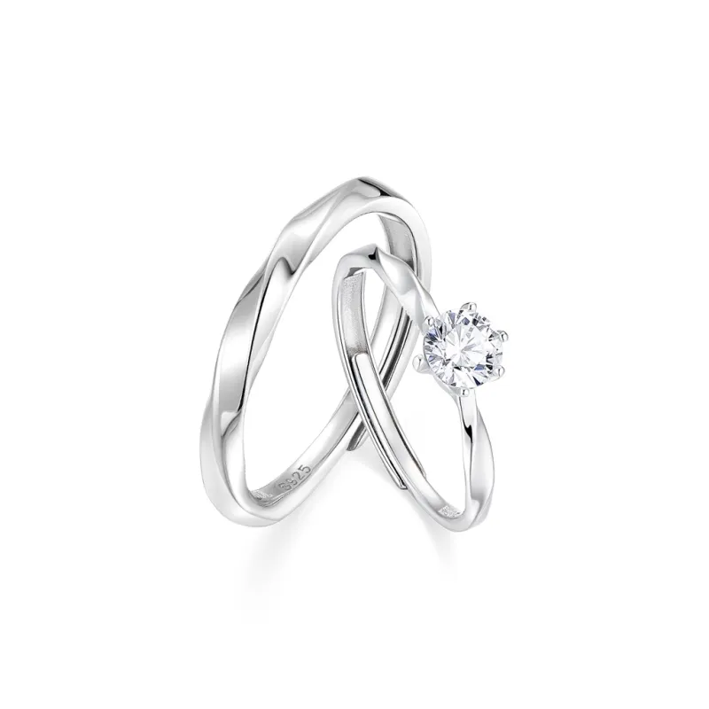KADER 925 Sterling Silver Rings Unisex Silver White-0