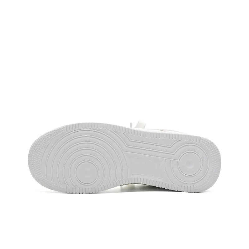 OAOQ Small White Shoes Wear resistant And Lightweight Low Top Skateboard Shoes Unisex White Box-6