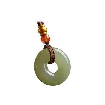 GOLDFISH ALLEY Pendants Pale Greenish White Jade Unisex