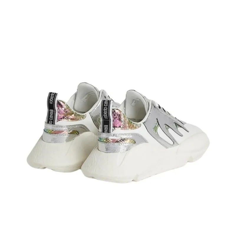 Roberto Cavalli Low-Top Casual Shoes Women's Silver-3