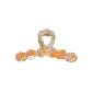 Icy Clear Orange Trumpets Claw Clip