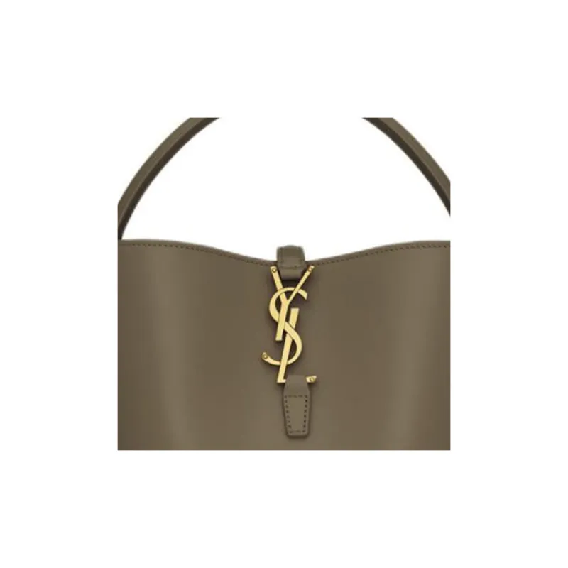 SAINT LAURENT Leather One Shoulder Handbag Trumpets Women's Dark Musk-5