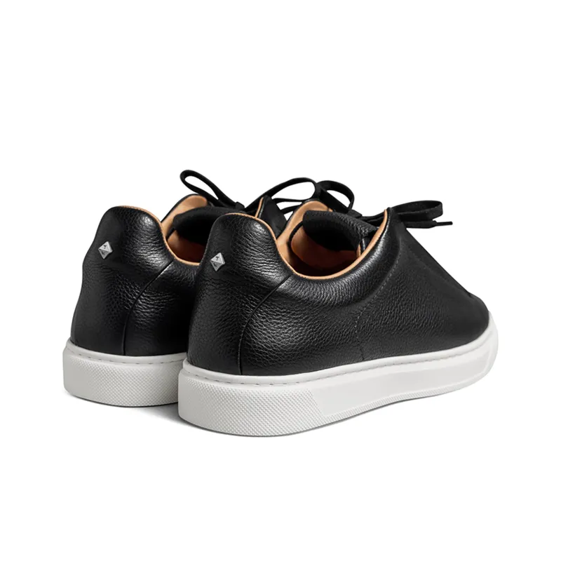 THOM WILLS Trendy Versatile Slip on Casual Shoes Low Top Skateboard Shoes Men's Black-3