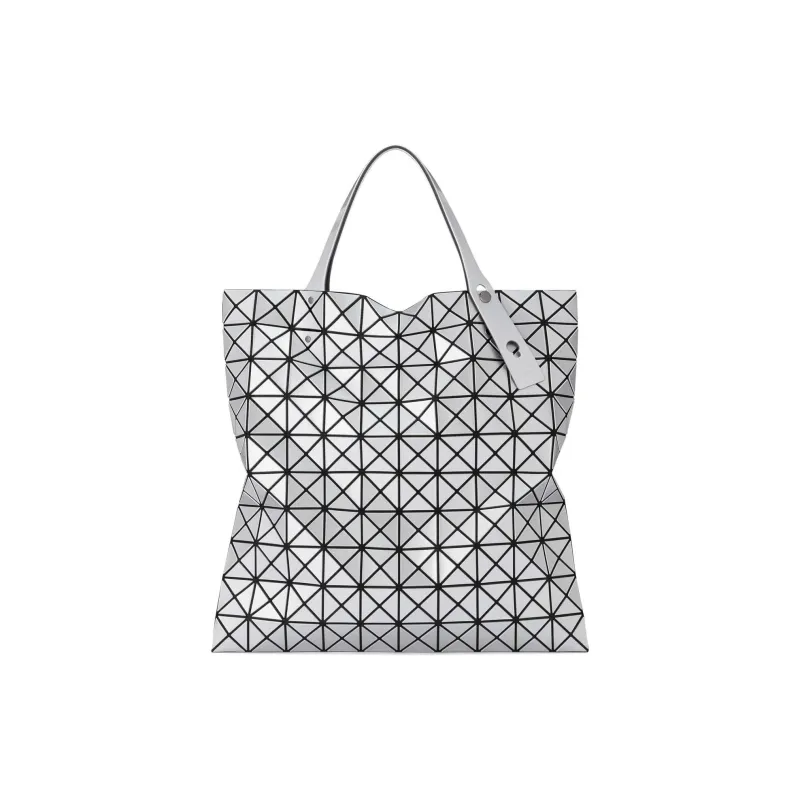 ISSEY MIYAKE Prism Polyvinyl Chloride Resin Polyester Artificial Leather Tote Bag Shopping Bag Handbag Women's Silver-0